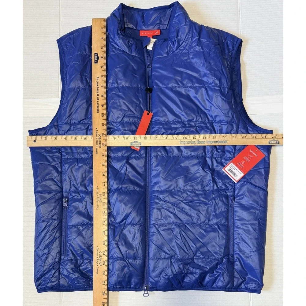 REDVANLY Bolton - Men's Blue Lightweight Golf Puffer Zip Vest - XXL - NWT NEW